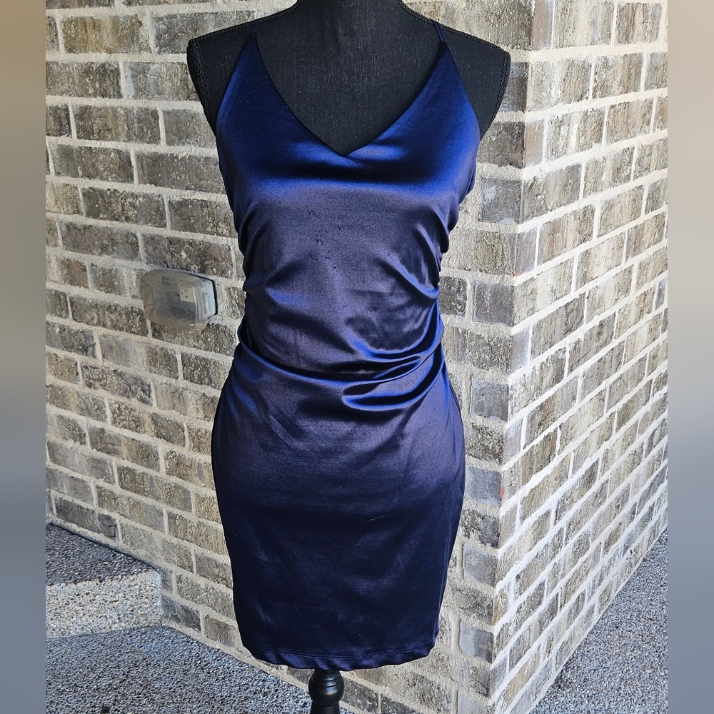 Honey and Rosie Blue Mini‎ Dress Sz M